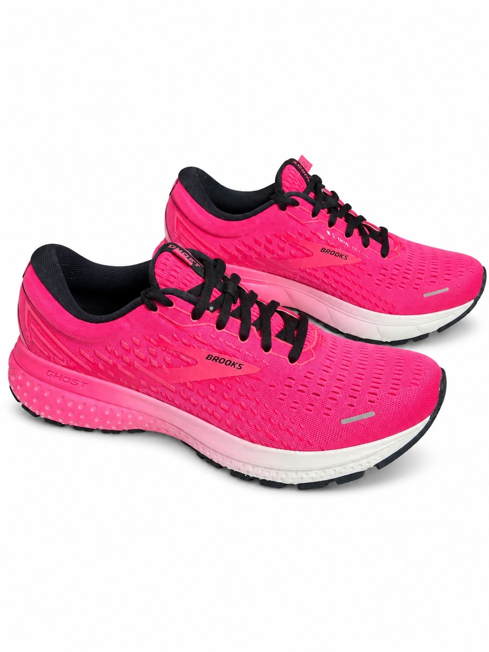 Brooks Ghost 13 Women's 10 Hot Pink Running Sneakers neon pink